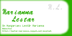 marianna lestar business card