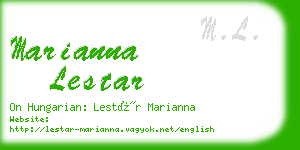 marianna lestar business card